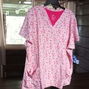 Prints by maven 2XL Pink Scrub top